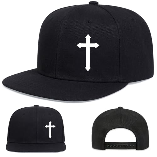 Snapback Hat for Men Skeleton Skull Hat Baseball Hats for Men - color: Cross Symbol