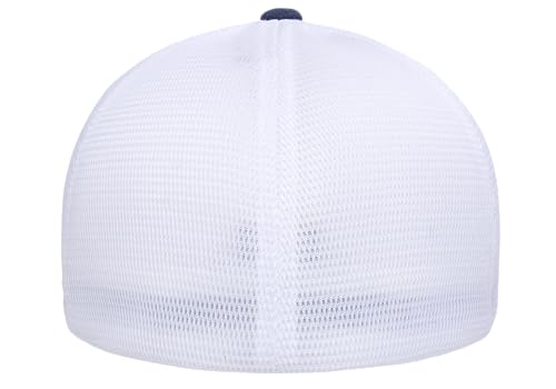 Flexfit Melange Unipanel Trucker Cap - color: Melange Navy/White, size: Large-X-Large
