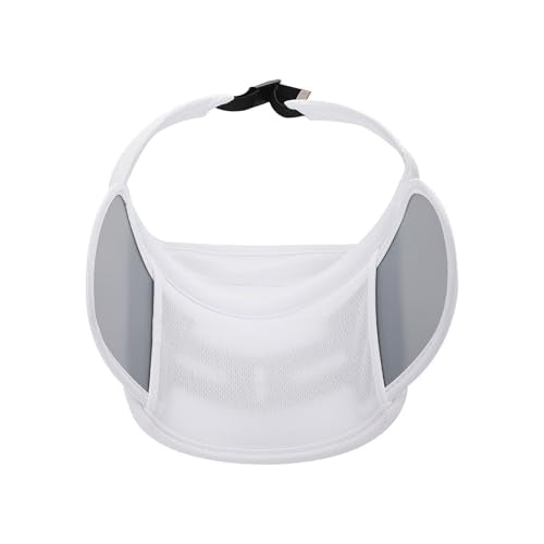 Summer Sun Visor Hat with Retractable Brim, Sun Golf Visor Hats Beach Hats for Men Women - color: White-1