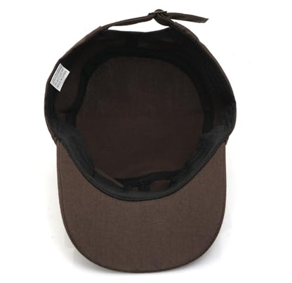 Unisex Basic Cadet Army Caps Everyday Military Style Hat - color: Coffee