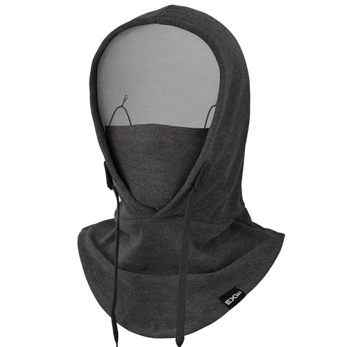 Balaclava Ski Mask, 4-in-1 Warm Adjustable Neck Gaiter for Men Women - color: Heather Grey