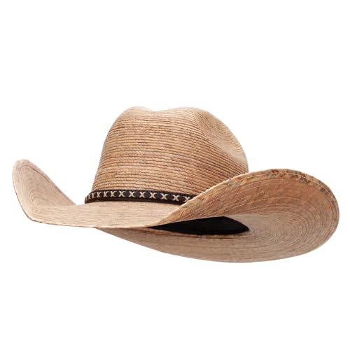Jeanne Simmons Women's Brown Two Hump Crown Cowboy Hat, Medium to Extra Large, 4 Inch Brim - size: X-Large