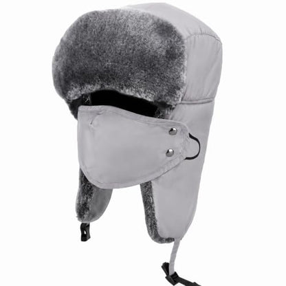 mysuntown Warm Winter Hats for Women Men with Ear Flaps for Cold Weather - color: Grey