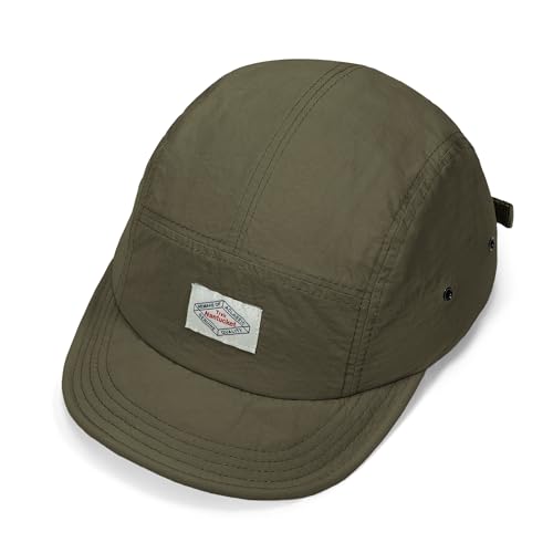 Croogo Short Brim Hat for Men Nylon Quick-Dry 5 Panel Running Baseball Cap - color: Darkgreen