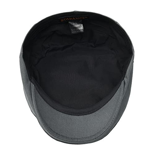 STARANCE Men Thin Cotton Gatsby Newsboy Cap - color: Dark Grey, size: 7 3/4