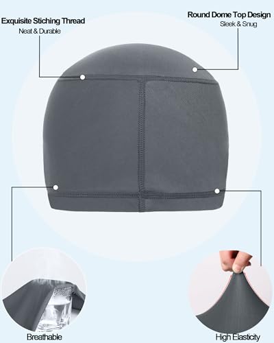Cooling Skull Caps Helmet Liner Hard Hat Sweat Liner Motorcycle Cycling Cap - color: 3pcs (Black+light Gray+dark Gray)
