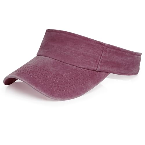 Marrywindix 1 Piece of Sport Wear Athletic Visor Sun Sports Visor Hat Visor Adjustable Cap for Women and Men - color: Ash Wine Red