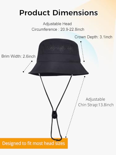 Summer Bucket Hats for Woman Lightweight Foldable Adjustable Fishing Hiking Outdoor Sun Hat UV Protection Quick Dry - color: Army Green