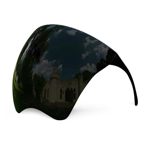 mayoken® Full Face Shield Sunglasses, Futuristic Anti-Glare Sun Protection Visor for Men & Women, Anti-Fog Mirror Shield Lens, Lightweight & Comfortable Black Transparent - color: Black