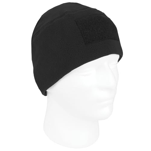 Rothco Tactical Watch Cap – Polar Fleece Beanie with Loop Field for Patches - color: Black