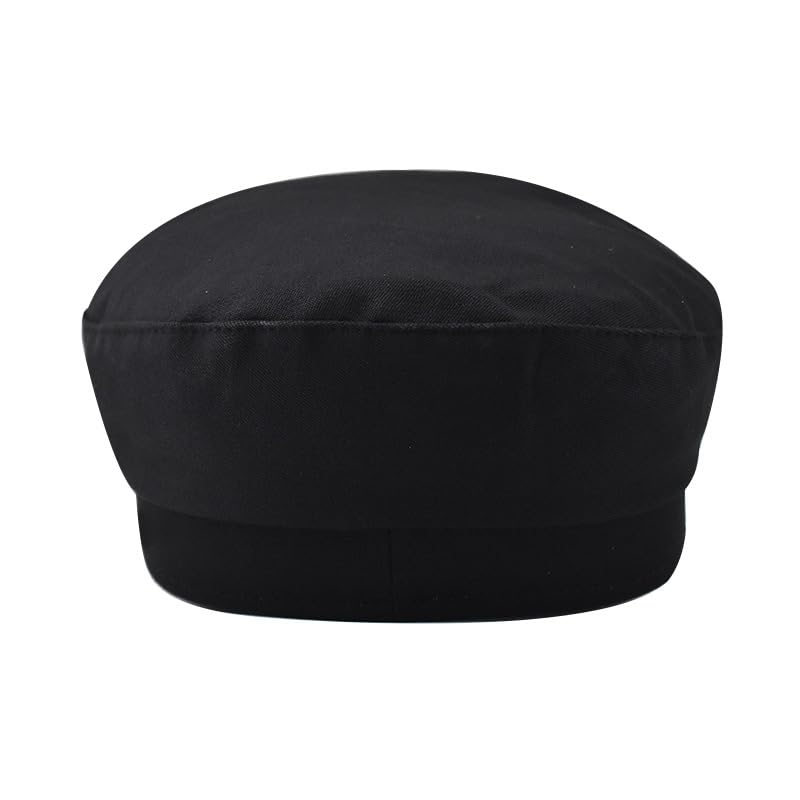 Chauffeur Hat Newsboy Cap Beret Driver Costumes Captain-Hat for Men Women - color: Black
