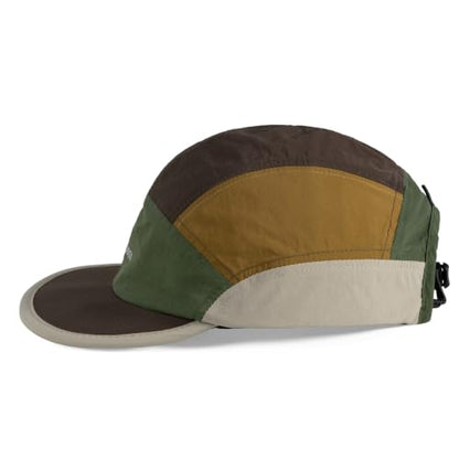 Clakllie Multicolor Short Brim Cap for Men Quick Dry 5 Panel Running Hat - color: Crsb09-brown/Armygreen