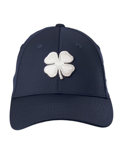 Black Clover Unisex Fitted Cap Golf Hat - color: Iron X Orca (Navy/Silver), size: Small-Medium