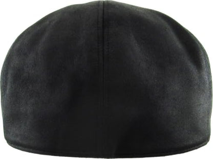 KBETHOS Leather Ascot Made in USA Ivy Collection Classic Newsboy Caps - color: (C) Faux Leather - Black, size: Small-Medium