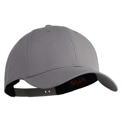 e4Hats.com 6 Panel Low Profile Structured Baseball Cap - color: Grey