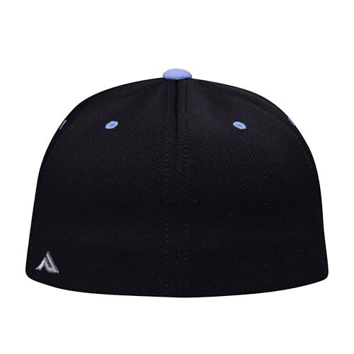 Pacific Headwear Unisex-Adult Pacific Headwear Premium P-tec Flexfit® Cap - color: Navy/Columbia Blue, size: X-Small