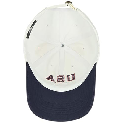 E BY ELIDAN USA Hat, Embroidered American Flag Baseball Cap for Men Women - color: White Navy With Usa Flag