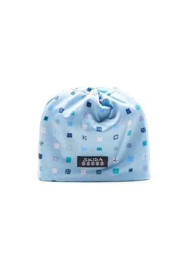 Skida Women and Men's Stretch Fit Fleece Lined Beanie Ski Hat - Performance Lightweight Fabric, Ideal for Winter Sports - color: Pale Blue, size: Small-Medium