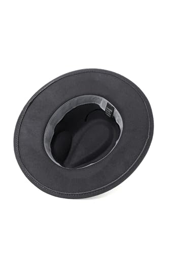BABEYOND Fedora Hats Cap for Men Women Wide Brim Hat 1920s Gatsby Panama Costume Accessories - color: Dark Gray