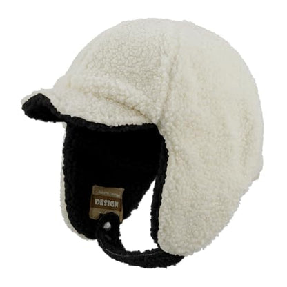 Clakllie Snow Trapper Trooper Hat with Ear Flap for Skiing Women's Ushanka Warm Winter Hat - color: Cdus-pl07-black