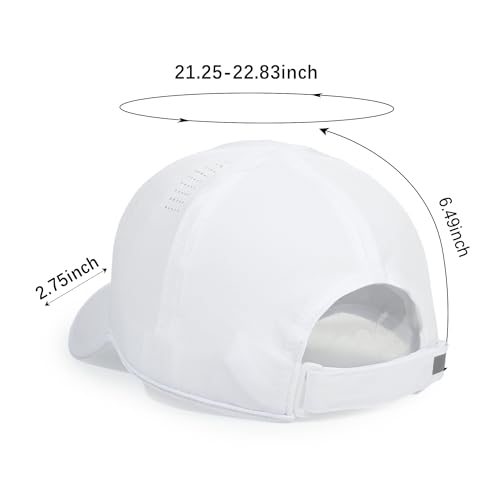 HH HOFNEN Quick Dry Baseball Hat Unstructured Athletic Golf Cap Women Men - color: 1-white