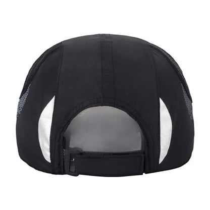 HH HOFNEN Quick Dry Cap Lightweight Running Sports Golf Hat for Men Women - color: #3 Light Grey+black