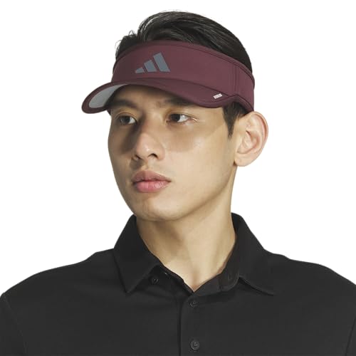 adidas Men's Superlite Visor - color: Aurora Ruby Red/Onix Grey/3