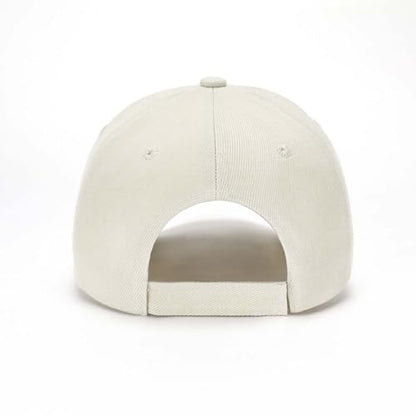 ZH Plain Adjustable Baseball Cap - Lot of 12 Unisex Blank Design Caps - color: Light Beige