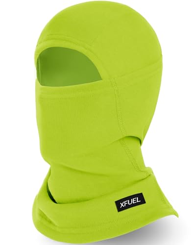 Ski Mask Balaclava for Men Women Windproof Thermal Winter Full Face Mask Cold Weather Skiing Snowboarding Neck Gaiter - color: Fluorescent Green
