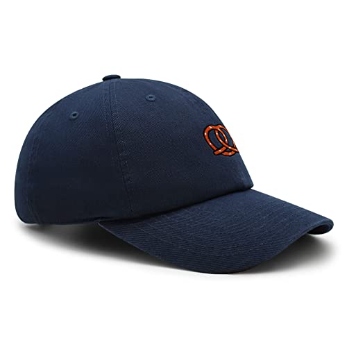 JPAK Pretzel Premium Dad Hat Embroidered Cotton Baseball Cap Snack - color: Navy