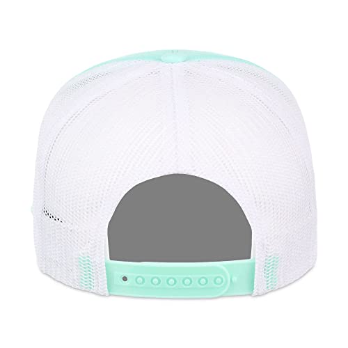 Lids Blank Basic Foam Trucker Adjustable Snapback Hat - color: Light Green/White