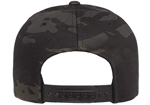 6-Panel Structured Flat Visor Classic Snapback (6089) - color: Multicam Black