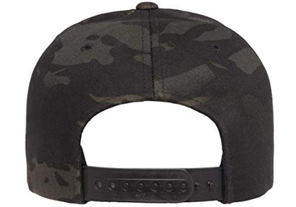 6-Panel Structured Flat Visor Classic Snapback (6089) - color: Multicam Black