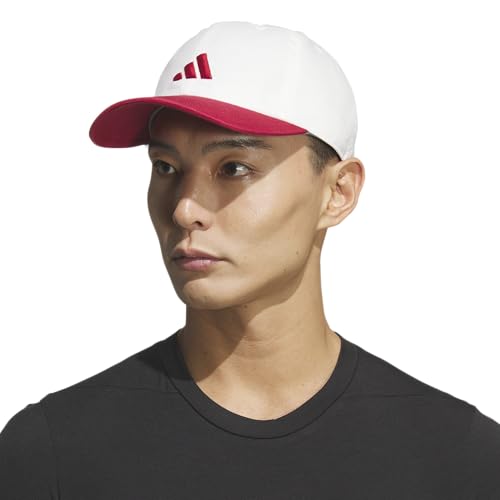 adidas Men's Ultimate Hat Baseball Cap - color: Off White/Active Maroon/3