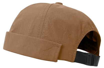 Brimless Hats Quick Drying Docker Caps Beanie Unisex - color: Coffee