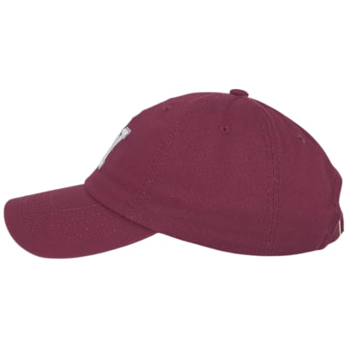 NY 3D Embroidered Dad Hat - New York Baseball Cap - color: Burgundy - White