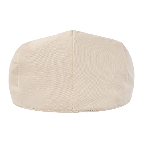 STARANCE Men Thin Cotton Gatsby Newsboy Cap - color: Khaki, size: 7 1/2