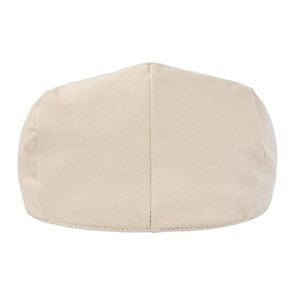 STARANCE Men Thin Cotton Gatsby Newsboy Cap - color: Khaki, size: 7 1/2
