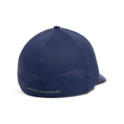 Under Armour Isochill ArmourVent Fitted Baseball Cap - color: (410) Midnight Navy / / Pitch Gray, size: X-Large-XX-Large