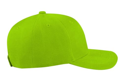 TK Flex Blank Hats, Adjustable Plain Hats, Casual Women's and Men's Hats, Baseball Caps for Patches and Embroidery, 12 Pack - color: Neon Green
