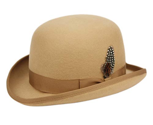 EPOCH Men's Wool Felt Derby Hat - color: Khaki, size: Large