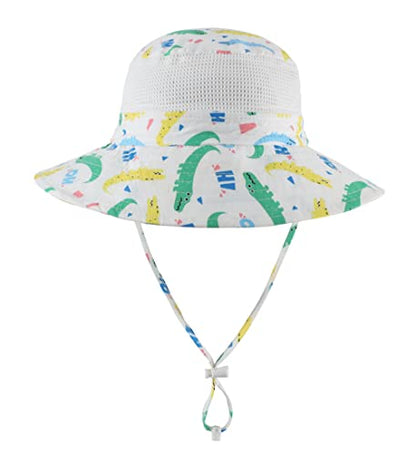 Home Prefer UPF50+ Wide Brim Sun Hat Boys Girls Sun Protection Hat Zoo Beach Swim Safari Bucket Hat for Baby Toddler Kid - color: Crocodile, size: 2-4T