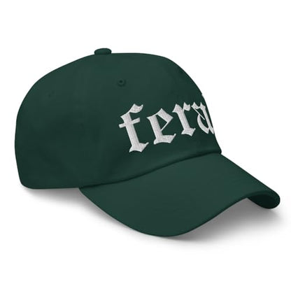 NX Feral Embroidered Curved Bill Cap Relaxed Fit Low Crown Adjustable Dad Hat - color: Spruce