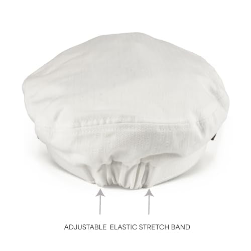 C.C Cotton Fisherman Cap for Women – Classic Fiddler Hat, Lightweight Breathable Cotton, Trendy Greek Fisherman Style - color: Cotton-white