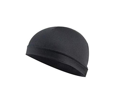 Helmet Skull Caps Sport Cycling Sweat Wicking Helmet Liner Quick Dry Running Hat for Men and Women - color: Black