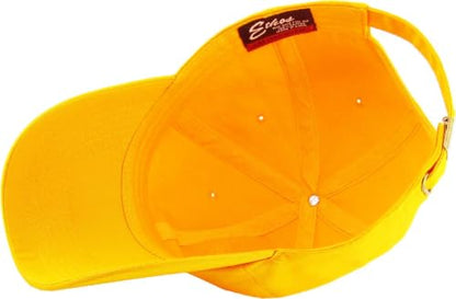 KBETHOS Classic Unisex Cotton Adjustable Low Crown Baseball Cap – Plain Dad Hat - color: Gold
