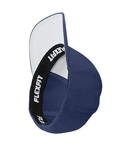 Spartan Skull Warrior Helmet Molon Labe/ΜΟΛΩΝ ΛΑΒΕ - Come and Take Embroidered Flex Fitted Baseball Hat - color: Navy, size: Small-Medium
