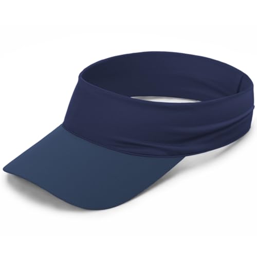 Cooling Sun Stretchy Visor Hat for Men Women,Soft Headband Visors - color: 1-navy Blue