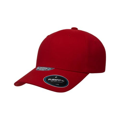 Flexfit NU Tri-Layer Athletic Fitted Baseball Cap with Seam-Sealed Taping - color: Red, size: Large-X-Large