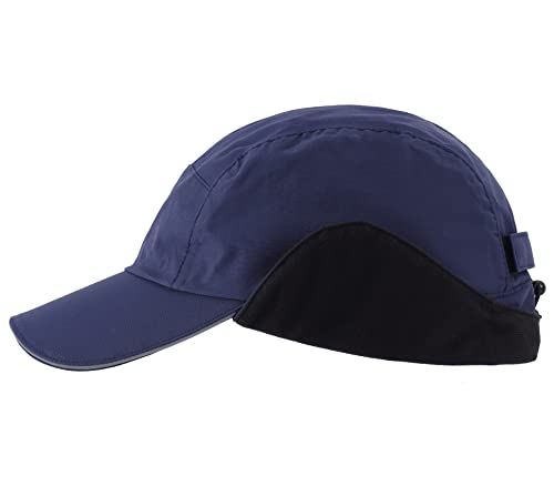 Connectyle Men's Water-Resistant Winter Hat Reflective Fleece Lined Earflap Cap Warm Baseball Sports Hat - color: Navy Blue